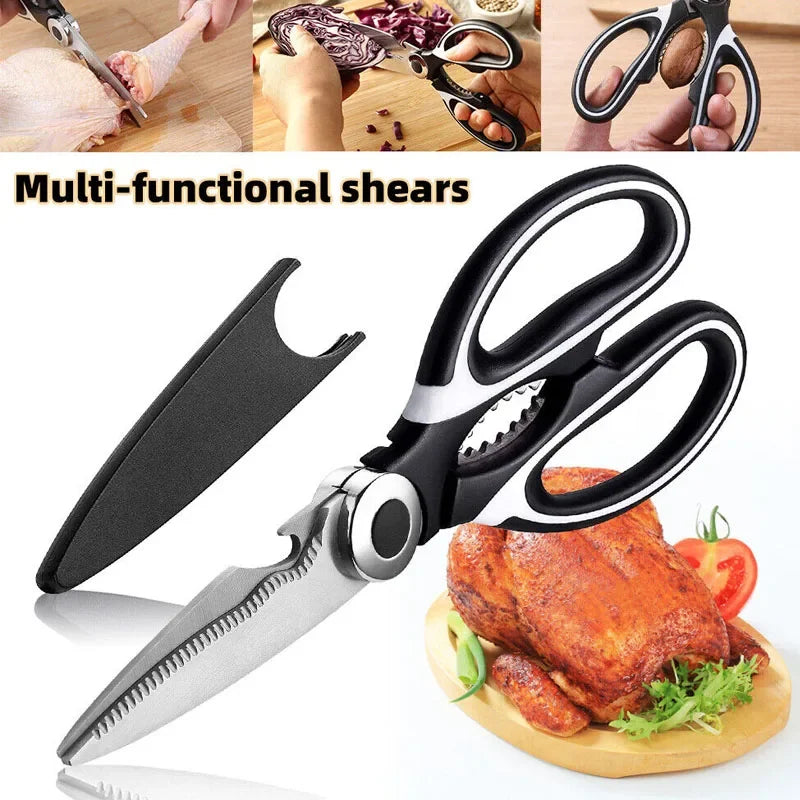 Multifunction Stainless Steel Kitchen Tools  Chicken Bone Fish Food Scissors