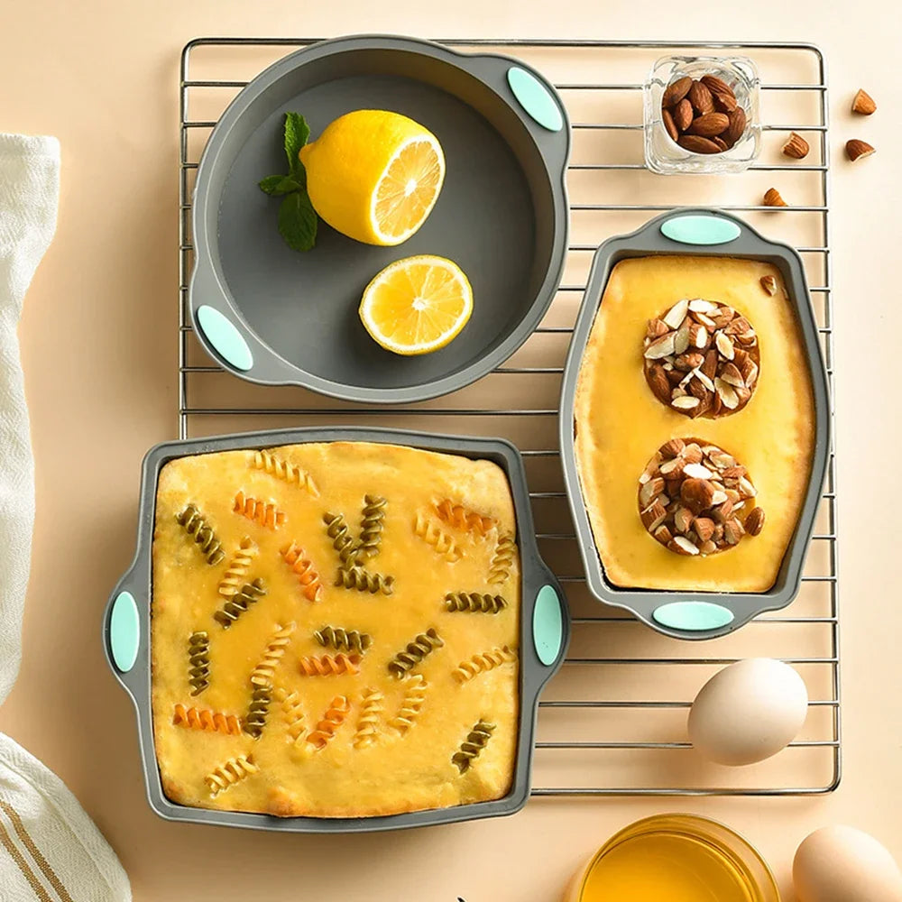 Silicone Bread Muffin Heat Resistant Oven Pan Non-Stick  Bakeware