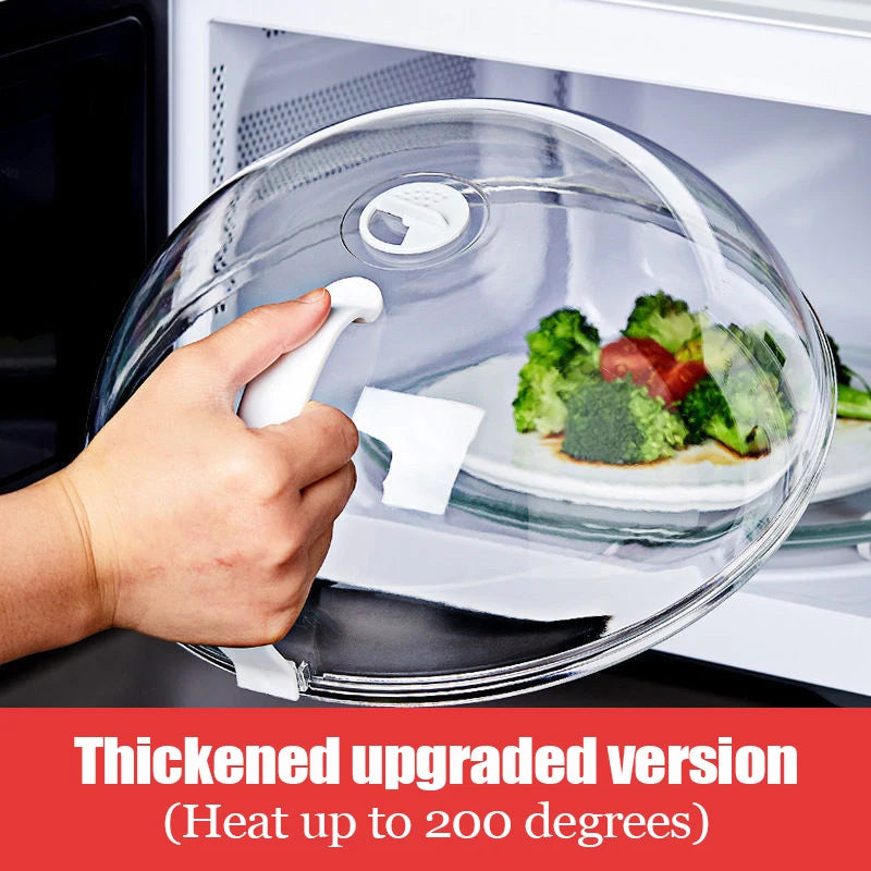 Microwave Splash Cover High Temperature Resistant Lid Transparent Food Heating Cover.