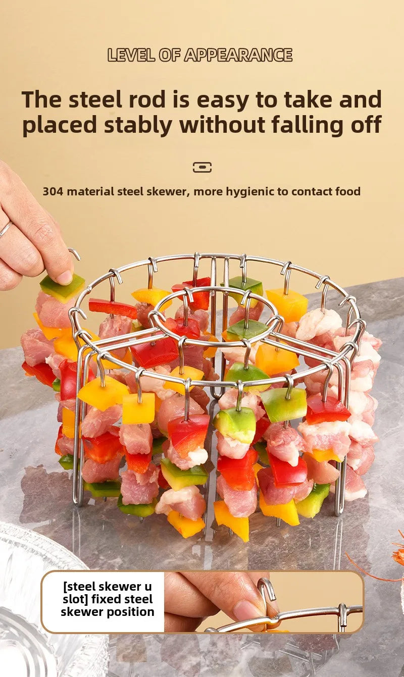 Skewers  Air Fryer Stainless Steel Grill Vertical Skewer